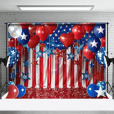 Lofaris Round Heart Shape Balloons Flags Cake Smash Backdrop